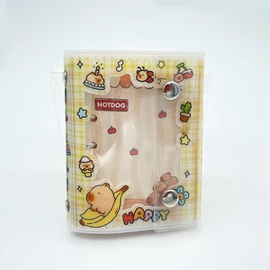 Custom A7/A6/A5  Capybara  Cute Spiral Notebook Mini Pocket Journal Loose-Leaf PP Cover Record Memo for Business School Diary