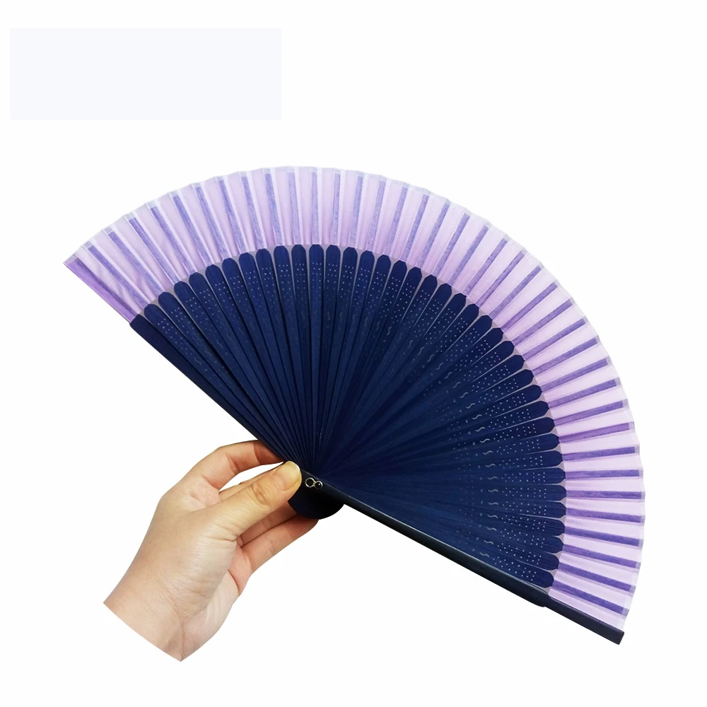 
 Японский ручной Шелковый складной веер с бамбуковой рамкой, полые вырезанные узоры бамбуковая рамка для женщин, ручной складной веер F  