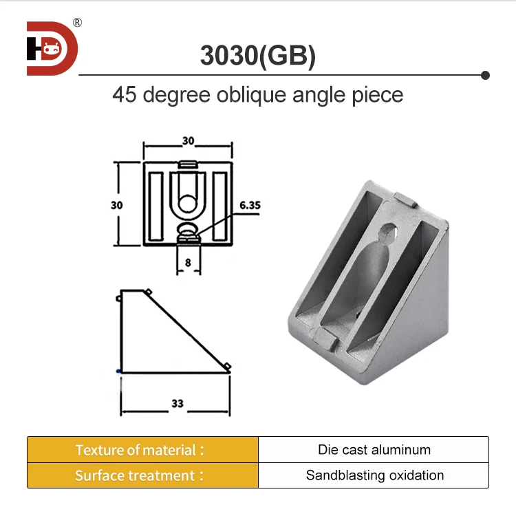 Industrial Aluminum Profile 4040 Accessories, Profile Frame, 45 Degree Beveled Edge Connection Fixing Parts supplier