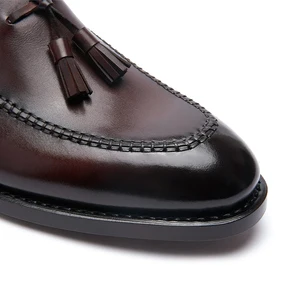 High Quality Classic Goodyear Welt Full-Grain Leather Penny Loafers Soft Comfortable Dress Shoes for Men