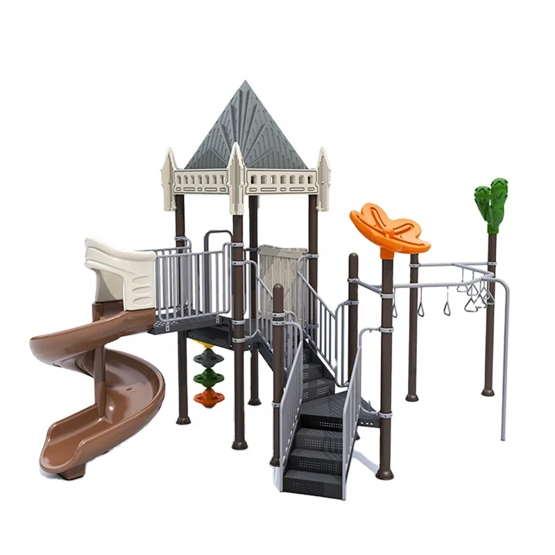 Feelkids ALITA-NC24004 Outdoor Plastic Slide Amusing Play Toy 620x380x430cm Capacity 〉1000kg for School & Garden Preschool Kids