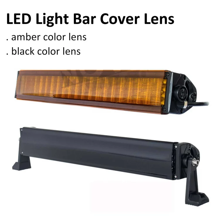 Plastic Protective Lens for 3 Inch Height 7/12/20/30/40/50/54 Inch Length Straight or Curved Car Led Light Bar Cover