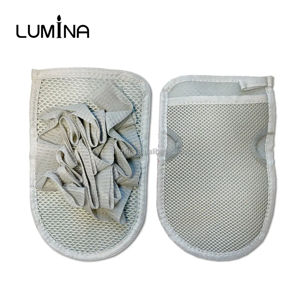 Two In One Bathing Gloves Shower Exfoliating Mitt Bathing Gloves Shower