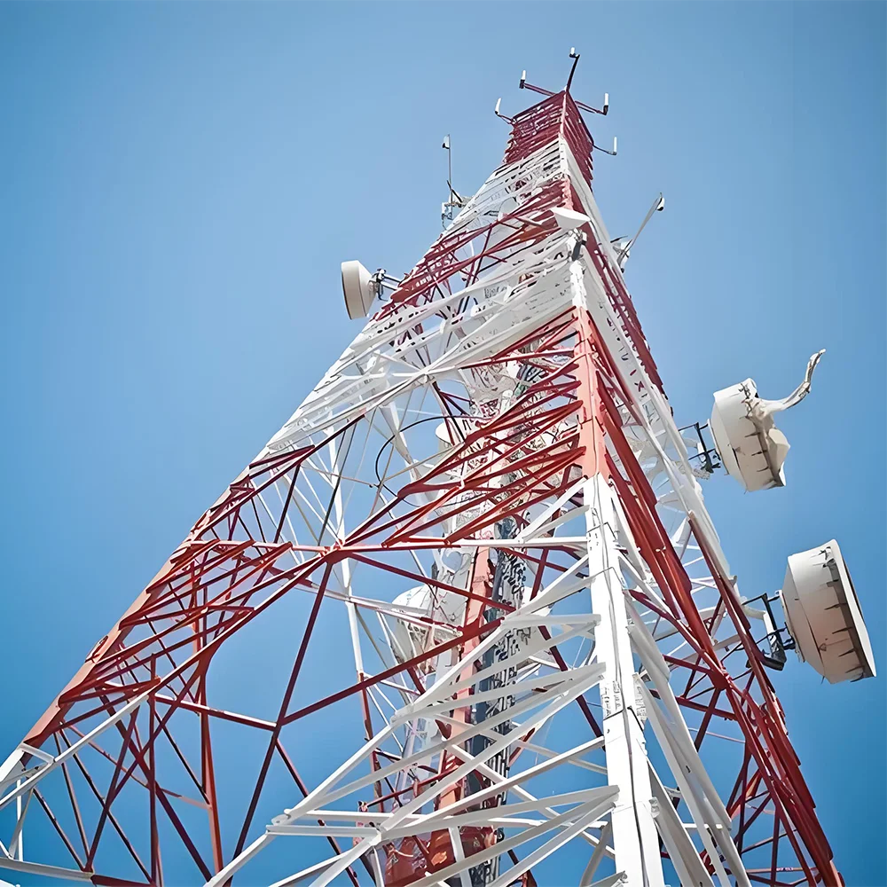 20-100m Hot Dip Galvanized 4 Legs Lattice Communication Tower Angle Steel Telcom Tower Q420B/Q355B/Q235B Material