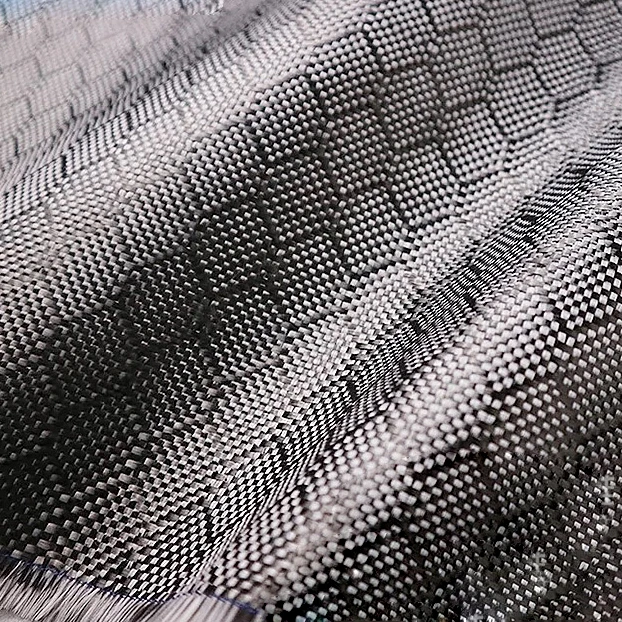 240gsm Blue Camouflage Jacquard Carbon Aramid Hybrid Fiber Fabric for Use Carbon Fiber Fabric with Camouflage Design