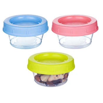 2oz /60ml  baby food Container food Storage Cup baby snack container 3PKS easy carry set