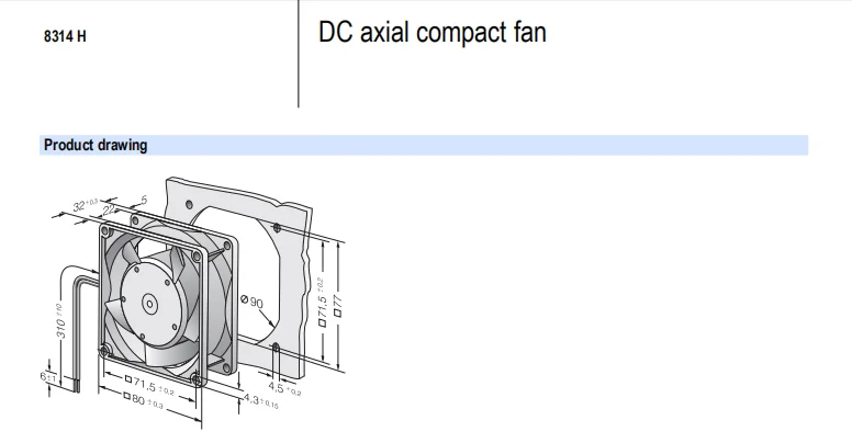 8314h Ebmpapst Fan Dc Axial Compact Fan Ebm-papst Type:8314 H 24v Ebm ...