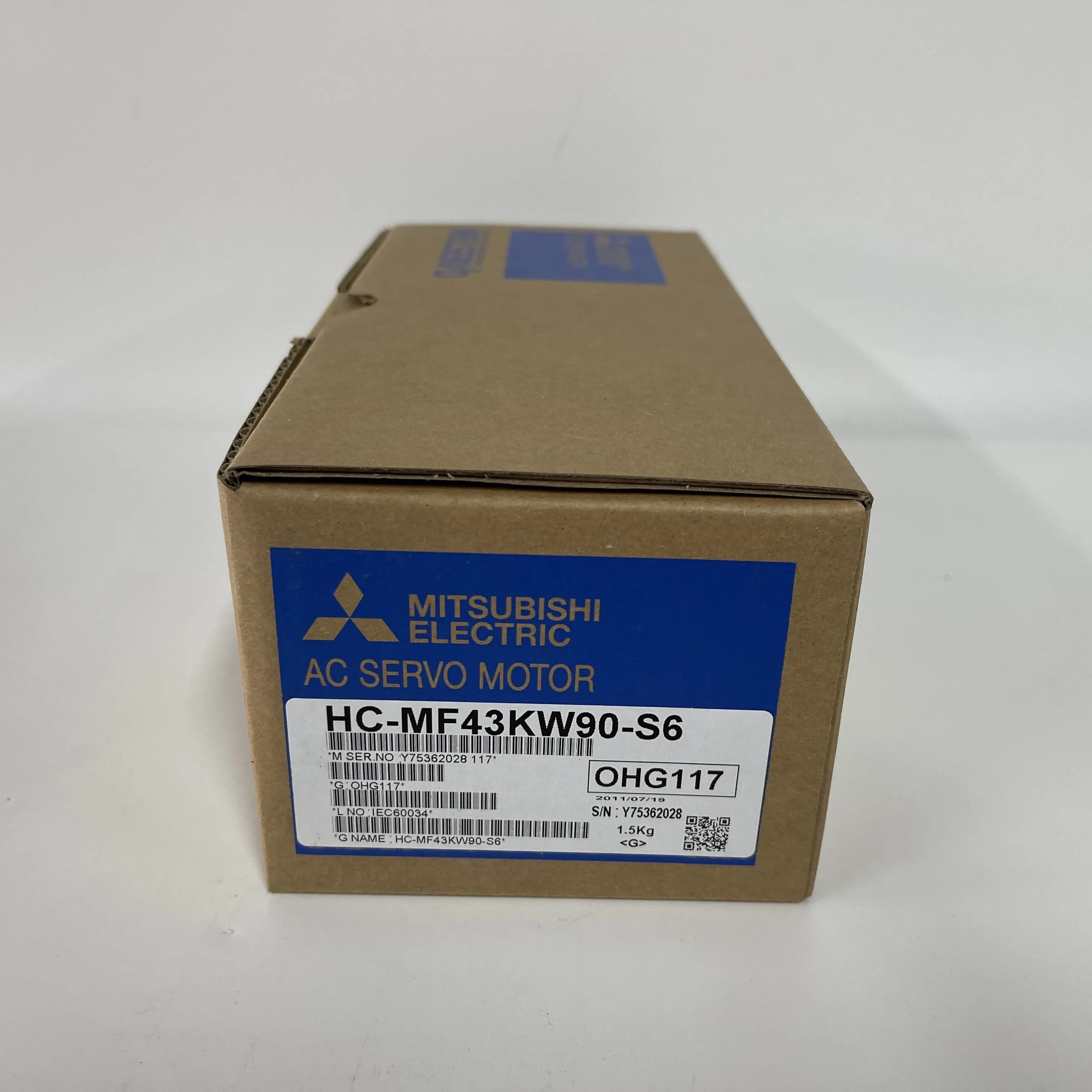 Mitsubishi AC Servo Motor HC-MF43KW90-S6