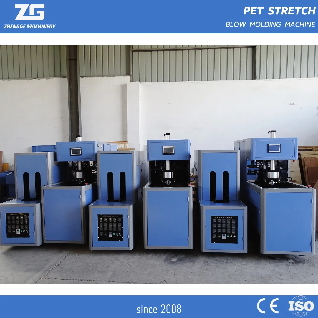 Plastic Mineral Water Bottle Making Machine Semi Automatic PET Bottle Blow Molding Machine with Double Cavity