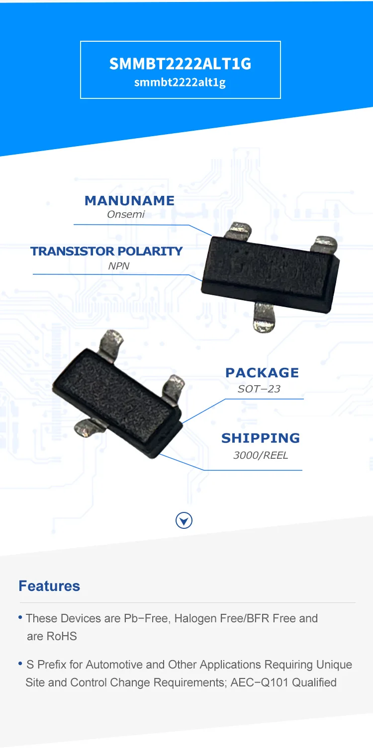 Smmbt2222alt1g New Original Integral Circuit Part Npn Transistor For ...