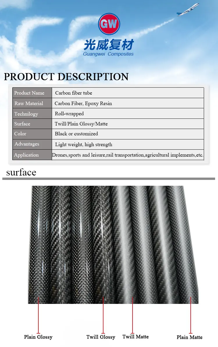 6m carbon fiber telescopic cleaning 3k carbon fiber tube-54