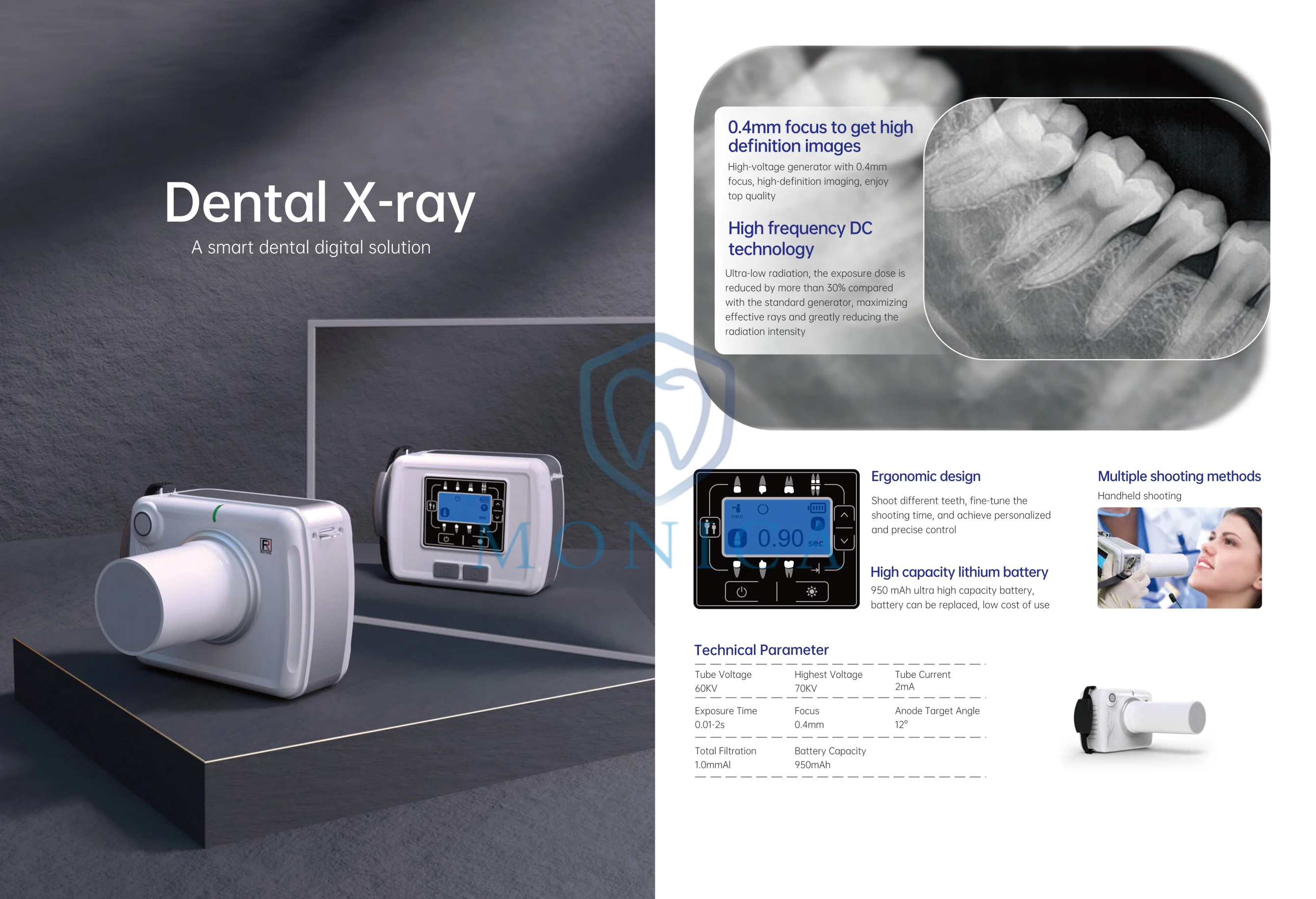 Refine La Combinación De Máquina De Rayos X Portátil + R1,Sensor Dental