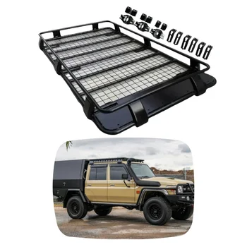 YBJ car accessories Basket Carrier Cargo Carrier Flat For LC76 LC80 FJ79 207-2021 Pickup Truck Luggage Rack Steel Roof Rack