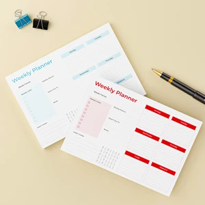 New Arrival Custom 54-Week Yearly Notebook Do-List Notepad Journal with Loose Leaf Organizer Agenda Book for Project Management