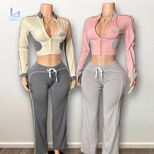 Huili Custom Logo High Quality Zipper Slimming Sheapewear Women's Yoga Fitness Knitted High Stretch Sports Shorts Set Activewear