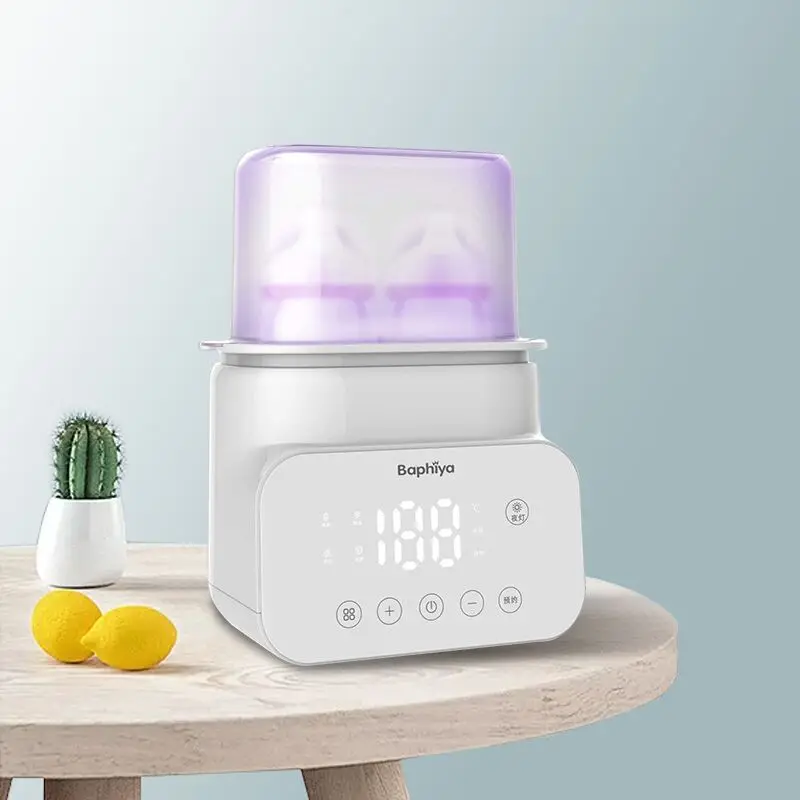 Baphiya New Design 6 in 1 Digital Touch Panel Baby Bottle Warmer with Led Night Light