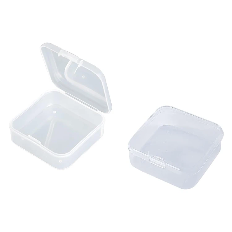 Small Clear Plastic Beads Storage Containers Storage Box With Hinged ...