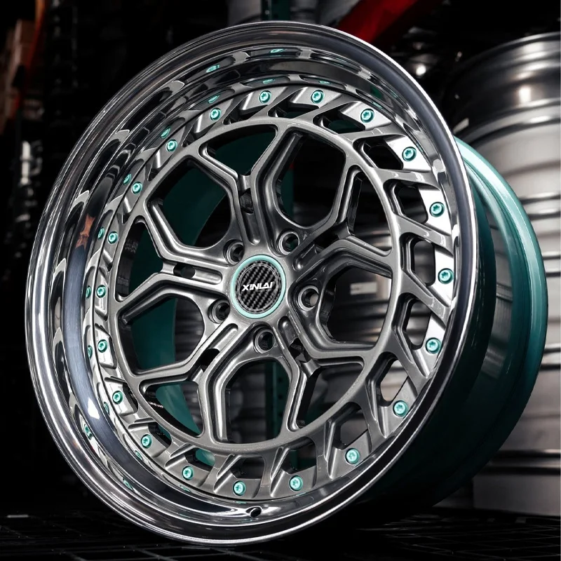 XINLAI Deep Concave 2-piece Forged Passenger Car Wheel 5x120 5x112 5x114.3 Beadlock Wheels 18 19 20 21 22 23 Inch Rims - Image 1