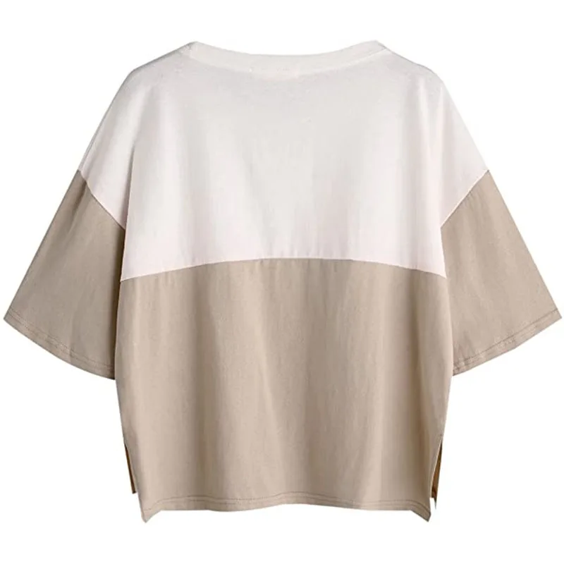 【最終お値下げ】Color Block Half Sleeve Tops Shop Our Women's Color Block T-Shirts - Casual & Stylish