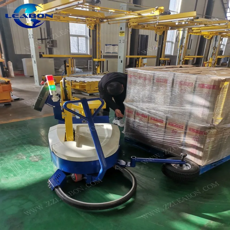 Ce Box Package Product Palletting Used Mobile Wrapping Machine Small Self-propelled Packing Machine