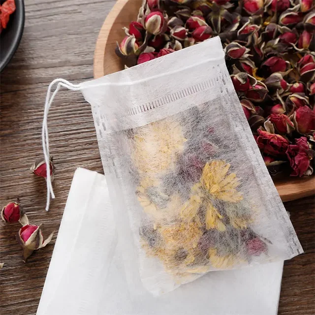 Factory Supply Biodegradable PLA Corn Fiber Tea Coffee Filter Bag Disposable Empty Packaging for Coffee Tea Packaging Printing