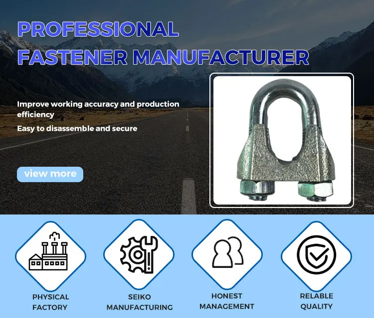 JIA B Forged Steel 22mm Wire Rope Clamps High Load Pull Cable Clamp ...