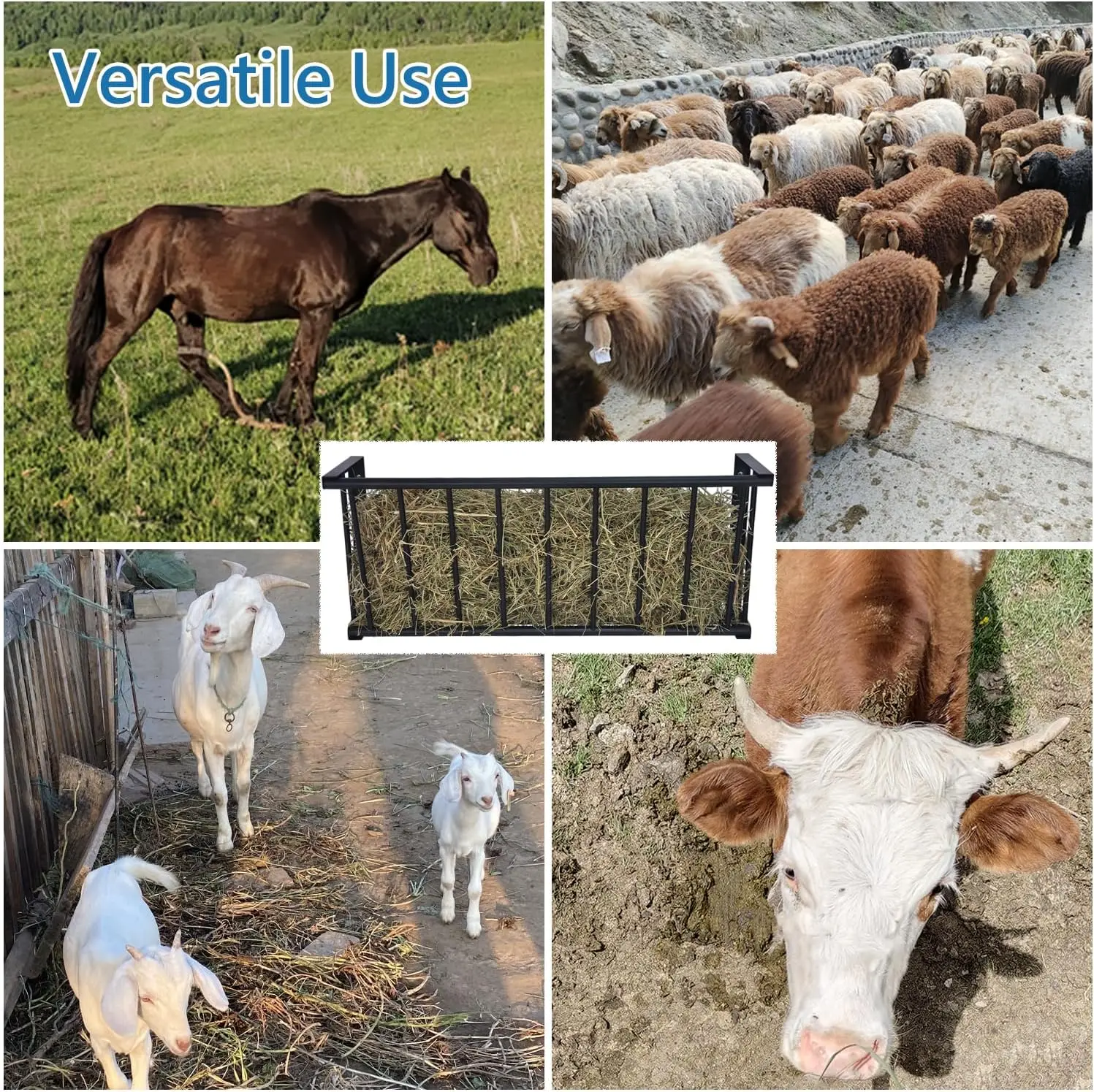 Outside Hay Racks Durable Outdoor Wall Mount Hay Rack for Livestock Feeding