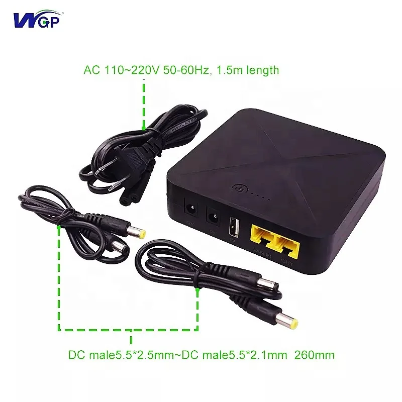 Mini UPS kesintisiz güç kaynağı AC 100V/240V 8800mAh DC 9V 12V 15V 24V UPS güç b