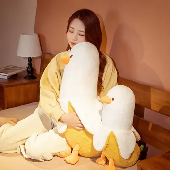 New Creative Cute Banana Duck Pillow Duck Doll Stuffed Plush Toys With Removable Zipper