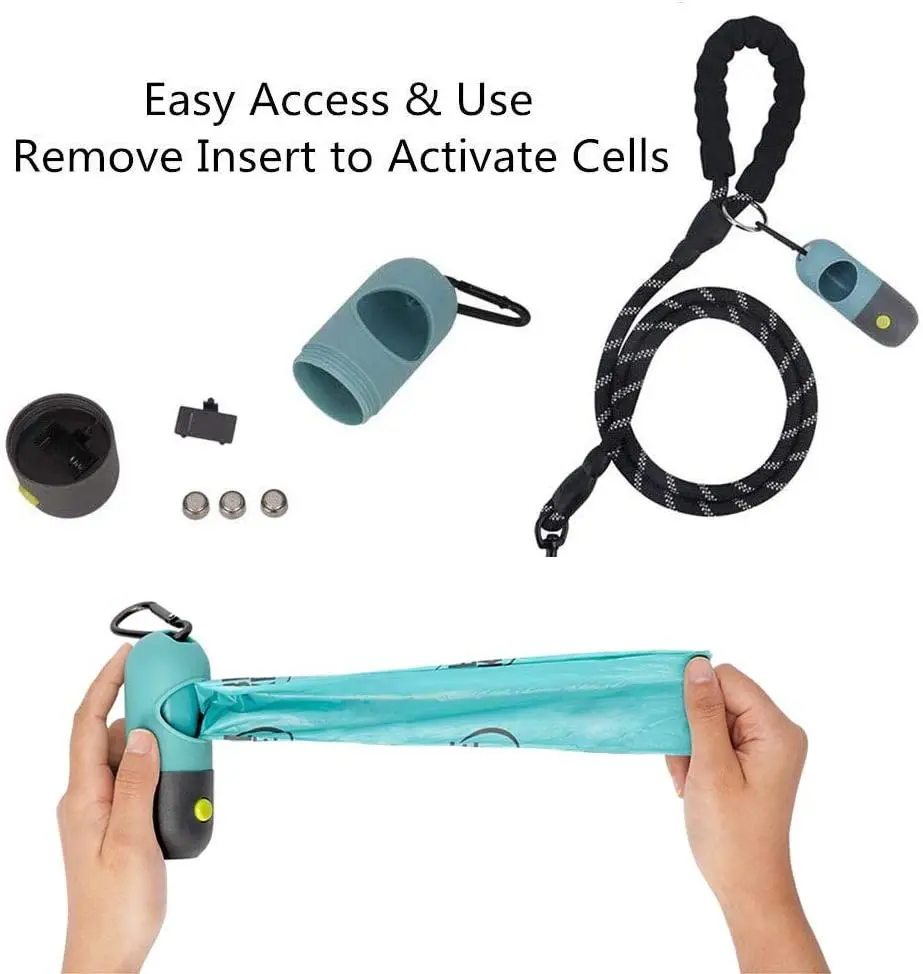 Multi Function Poop Bag Holder With Led Flashlight Rubber Dog Poop Dog