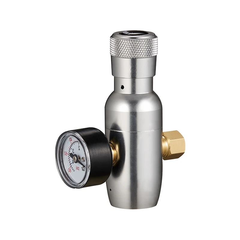 Mini Keg CO2 Dispenser with 0-60 PSI Pressure Regulated Soda Gauge Convenient 0-60 PSI Pressure Regulator for Soda