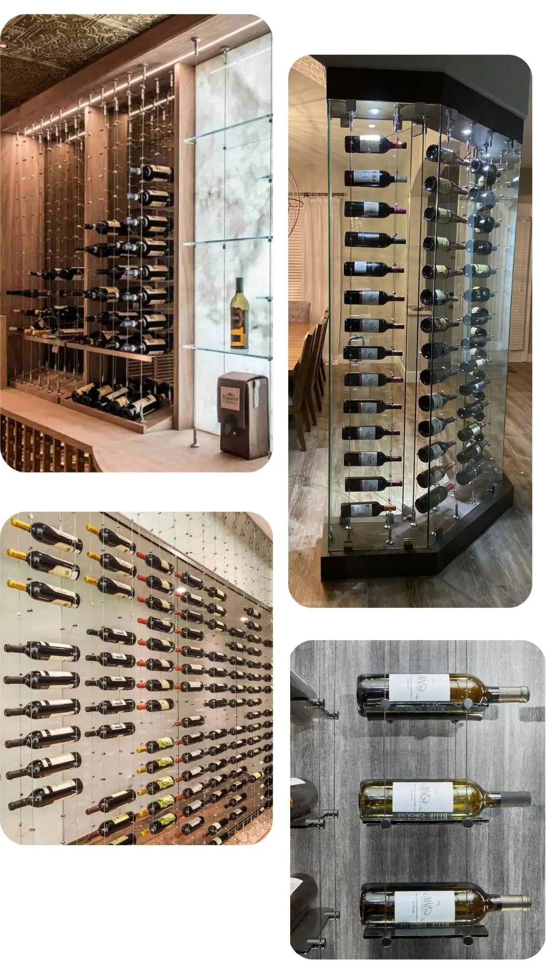 Wholesale Wall-Mounted Wine Glass Bottle Rack Wine Cabinet Built-In ...