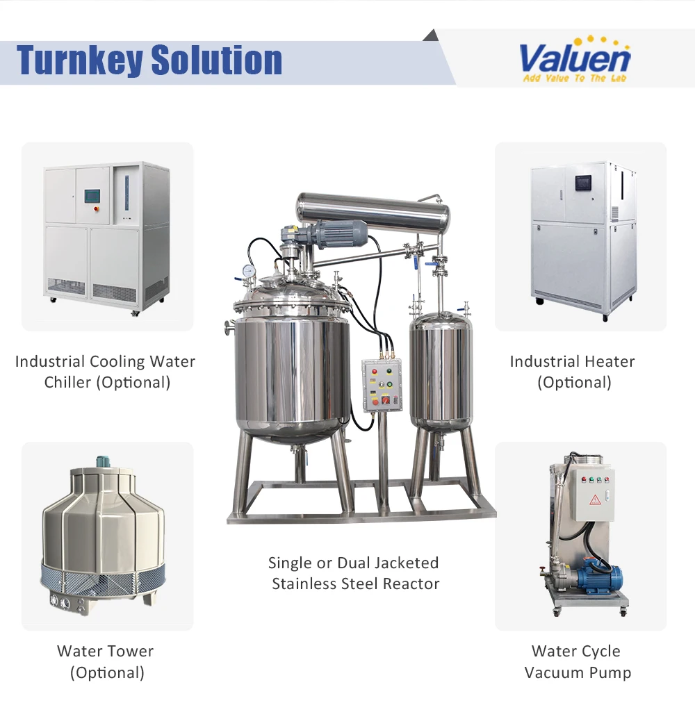 Valuen 500L Ce Chemical Double Jacketed Mixing Vessel With Stirred Tank Reactor Price  Jacketed stainless steel reactor details