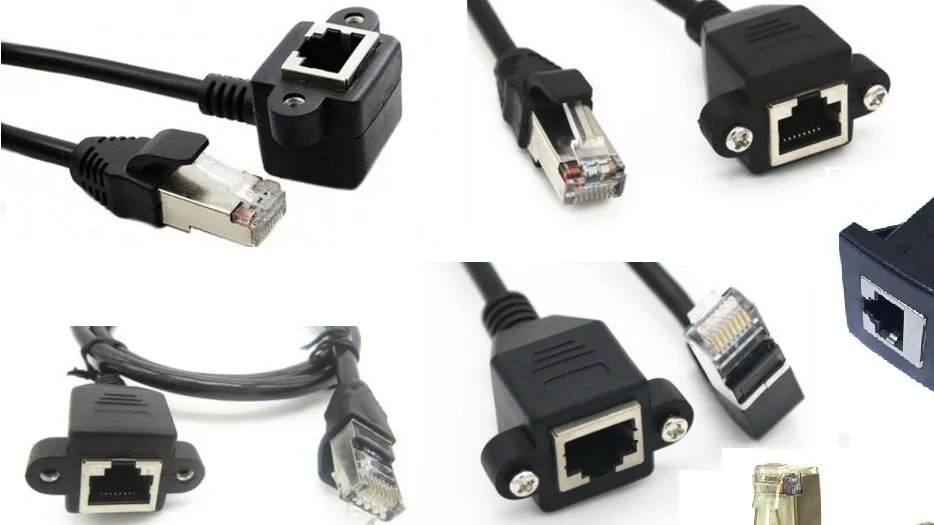 Cat5e Cat6 Cable 90 Degree Downward Right Angle Rj45 Cable