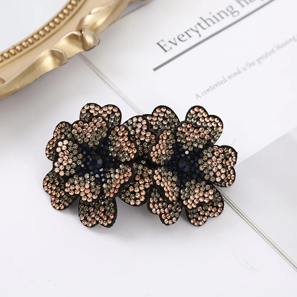 Женская заколка для волос со стразами