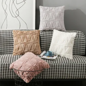 Decorative Tufted Cushion Cover Super Soft Velvet Luxury Nordic Cushion Cover for Sofa Bedroom