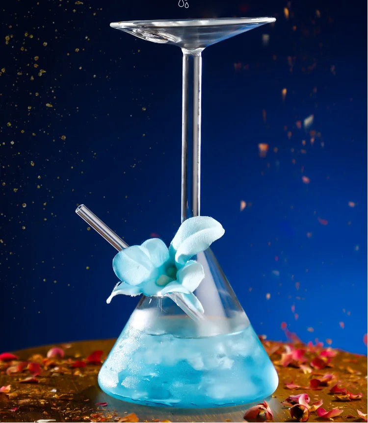 Unique Handmade Martini Cocktail Glass 300ml Upsidedown Shaped Goblet