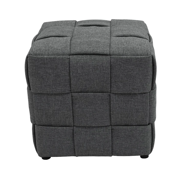 Handmade Creative Woven Stool square Pouf Ottoman Stools