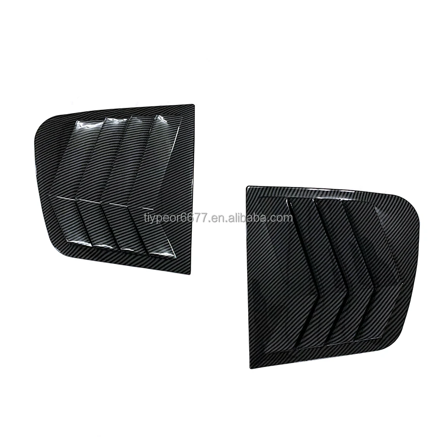 product carbon look rear side window louvers for kia kx5 sportage 2015   2018 air vent scoop shades cover blinds exterior accessories-6