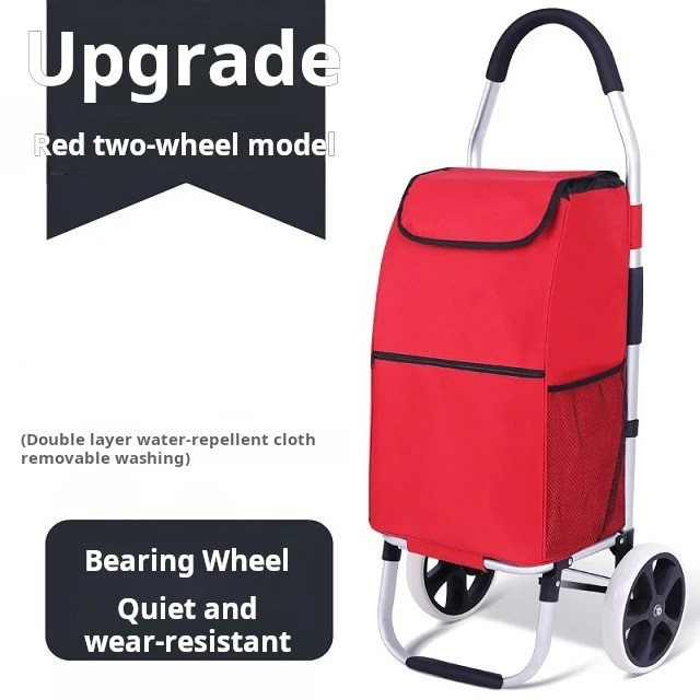 Multi Functional Shopping Trolleys Aluminum Frame Lightweight Wear Resistant for Portable Shopping Push Cart