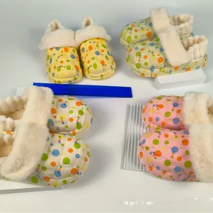 Christmas Holiday Indoor Wood Floor Warm Shoes Breathable Cotton for Slippers Rough Edge EVA for Winter Season Cross-Border