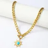 Collar de girasol en oro