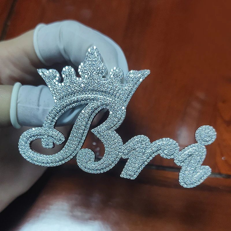 Collana A Ciondolo Cubica Cubica Da Biscotto Zirconico Gioielli