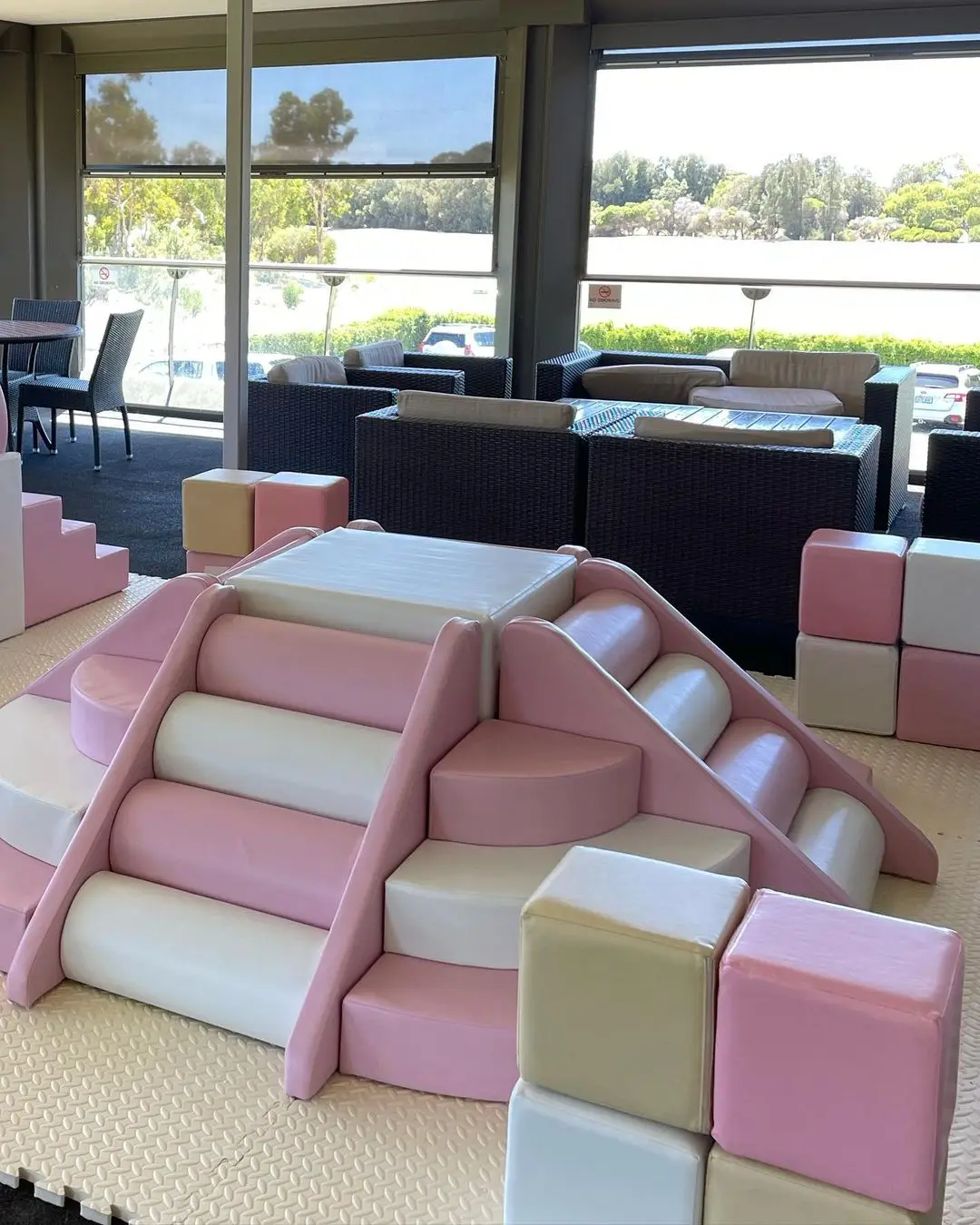 Pastel Soft Play Package For Party Rental Climbing Blocks Pink White