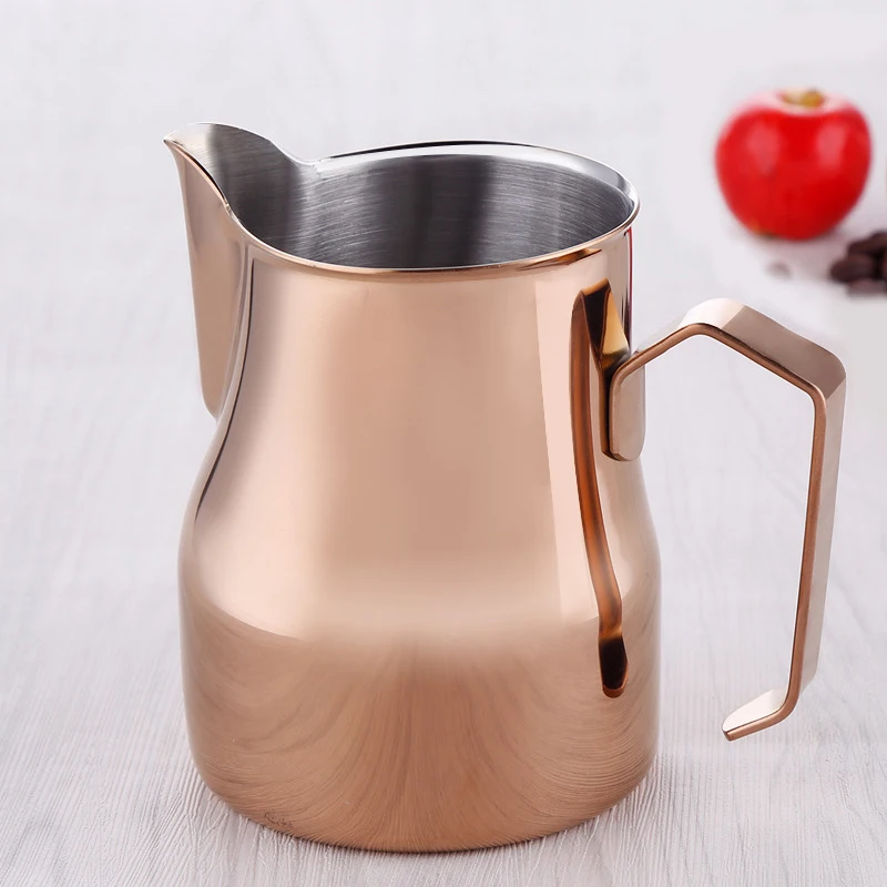 Customize Color Long Spout Milk Frothing Jug 350ml 500ml Coffee Latte Art Pitcher Stainless Steel Milk Steaming Frothing Pitcher