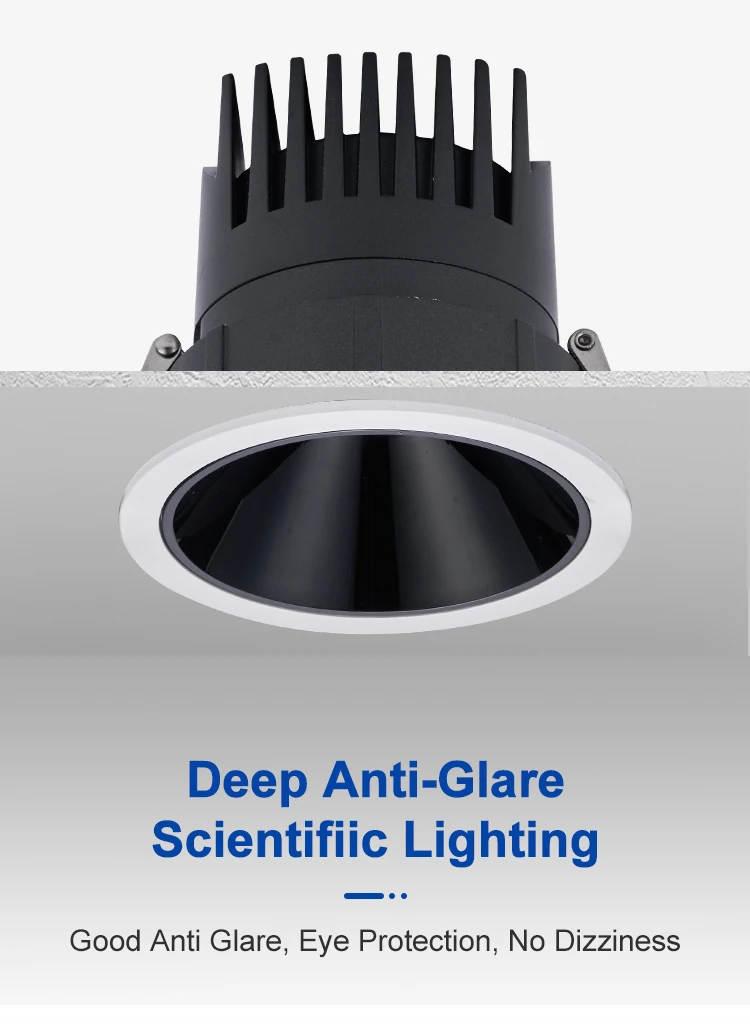Đèn Downlight âm trần LED Cob 5W 10W15W18W 20W không viền Dali Downlight chống chói cho cửa hàng