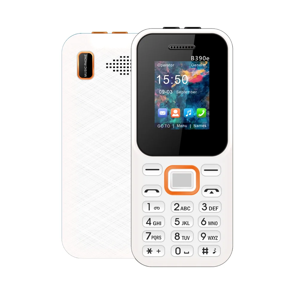 B390e Push Button Mobile Phone 1.77 Inch 2 SIM Card Strong LED Torch Light Non Camera Feature Cell Phone
