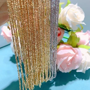 2023 New Design AU750 Shining 18K Pure Yellow Gold Chain Charm Necklace Large Wholesale Factory Direct for Weddings and Gifts