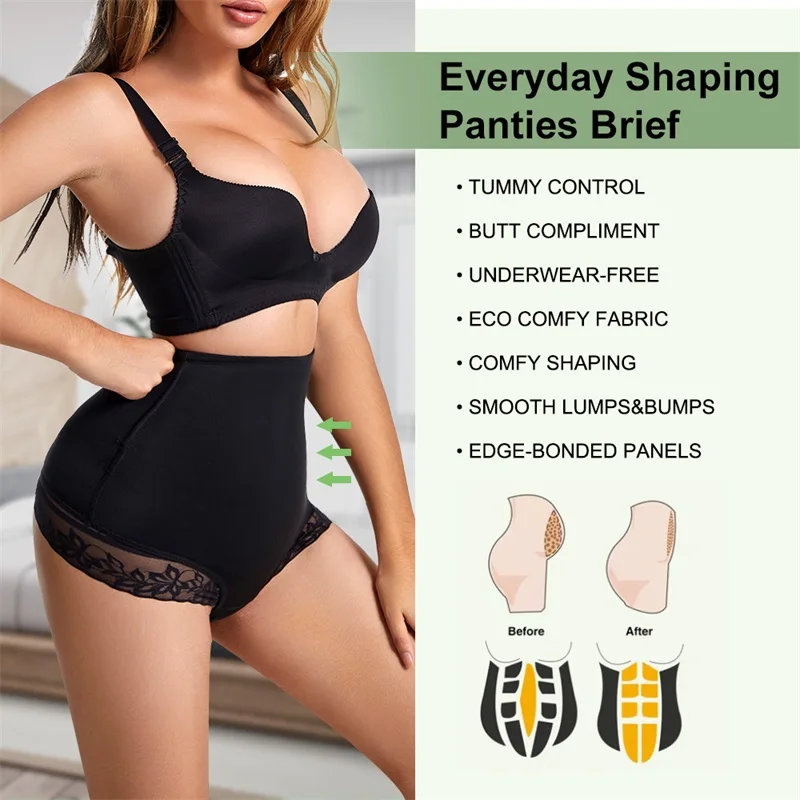 Wholesale Full Body Lace Women Tummy Control Panties Underwear Butt Lift Shaper Thong High Waist Trainer Shapewear for Women factory