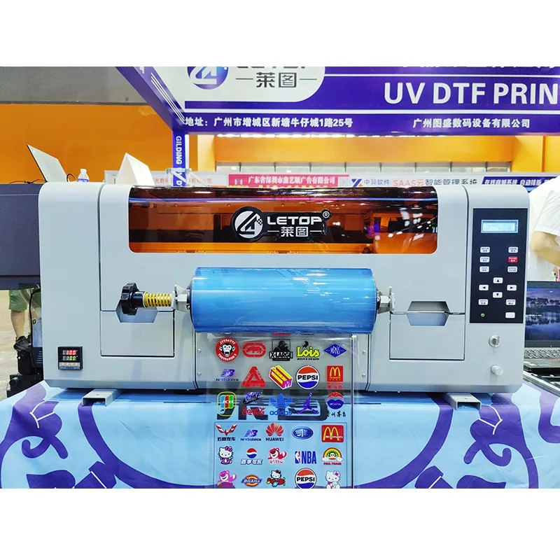 UV Logo Label Sticker Large Printer Roll Digital Printing Plotter Machine I3200HD All in One 30CM Roll UV DTF Printing Printer